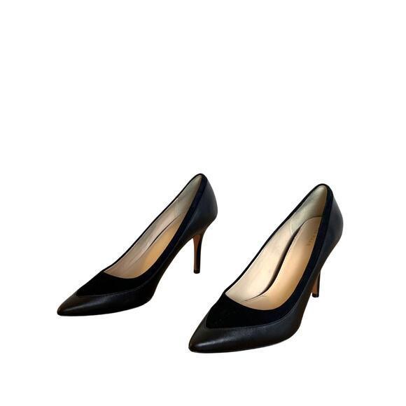Cole Haan Shoes - Cole Haan Suede and Leather Pumps Heels Size 8.5 Black Classic Career Event